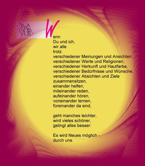 Gedicht von Max Feigenwinter aus dem Heft Dieser Tag ist dir geschenkt